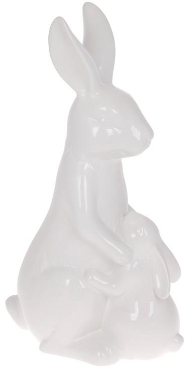 

Фигура декоративная Кролик и Крольчонок White керамика Bona DP78945