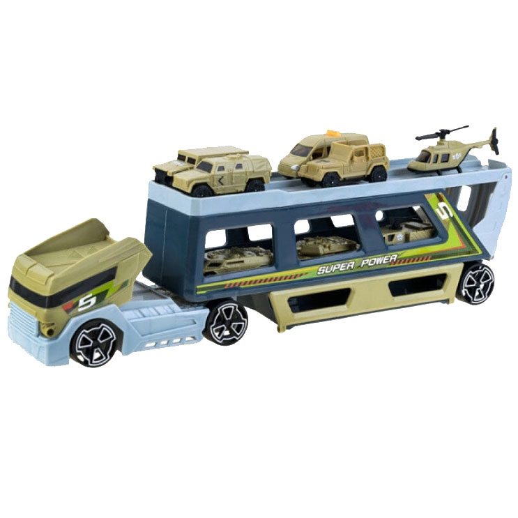 

Набор игровой Tрейлер-автоперевозчик, 7 машинок, вертолет Special Forces AS104173
