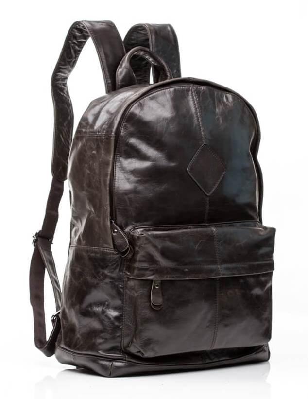 

Мужской кожаный рюкзак Tiding Bag 9007J