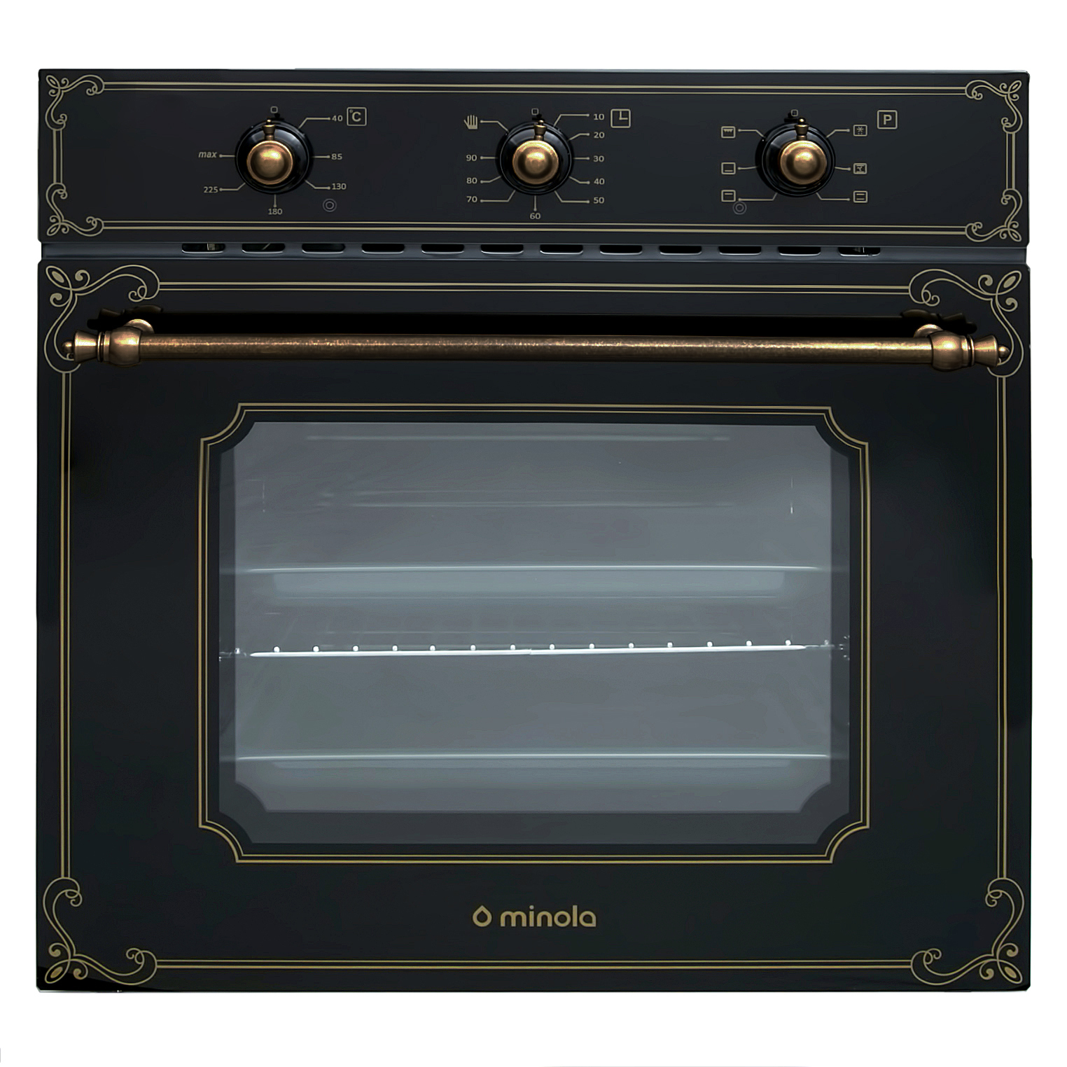 

Духовой шкаф электрический MINOLA OE 66134 BL RUSTIC GLASS
