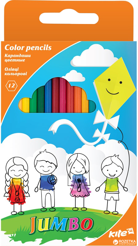 

Карандаши цветные Kite Jumbo 12 цветов (K17-048)