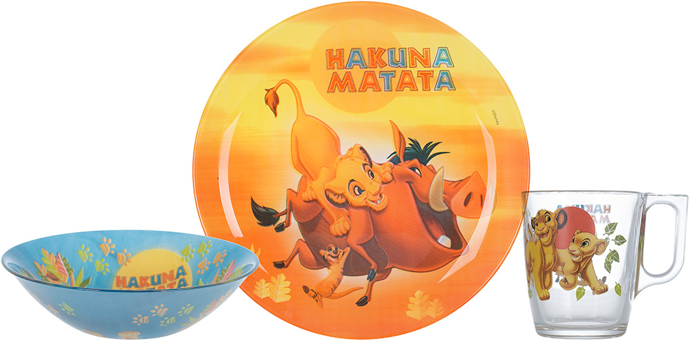 

Набор детский Luminarc Disney Lion King 3 предмета