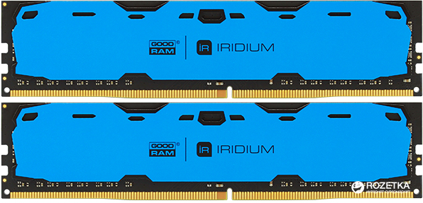 

Оперативная память Goodram DDR4-2400 8192MB PC4-19200 (Kit of 2x4096) IRDM Blue (IR-B2400D464L15S/8GDC)