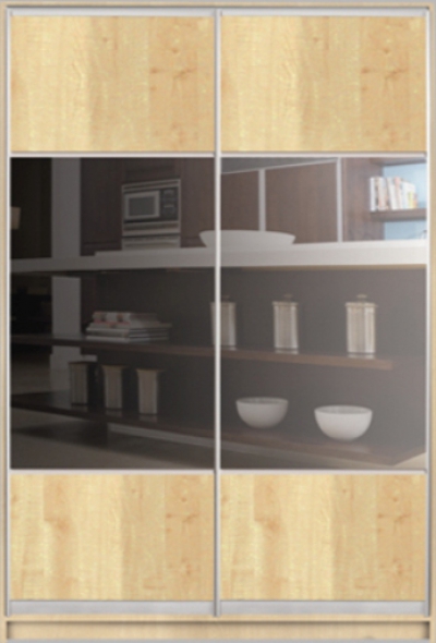 

Шкаф купе Luxe Studio Стандарт-1 ДСП/Тонированное зеркало-4 1000x2000x450 двухдверный