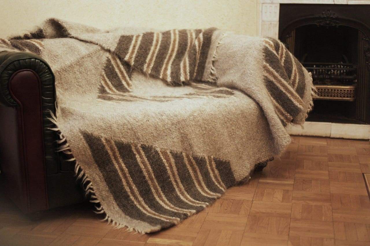 

Покрывало из овечьей шерсти "Ромбик" Queen (60 x 80 inch) TS decor