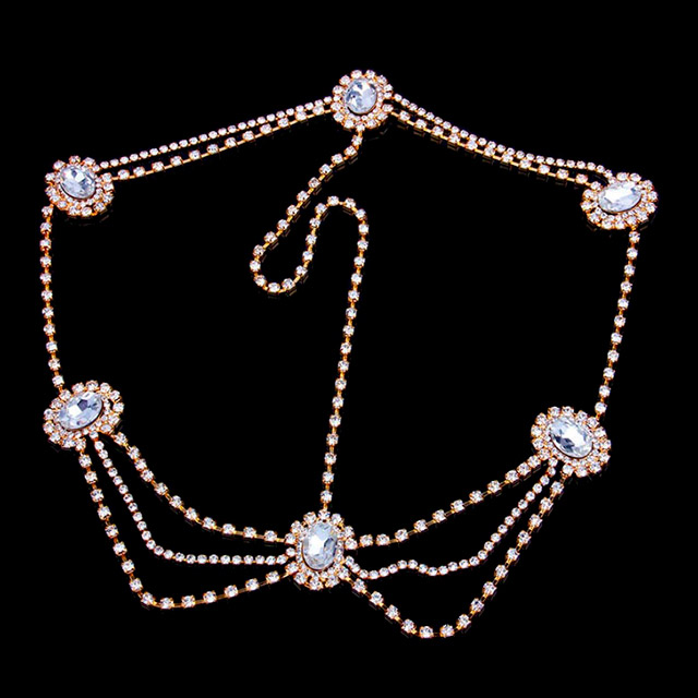 

Тика на свадьбу Сверкающая DiaDemaGrand Золотой с белым камнем (121931-8-2)