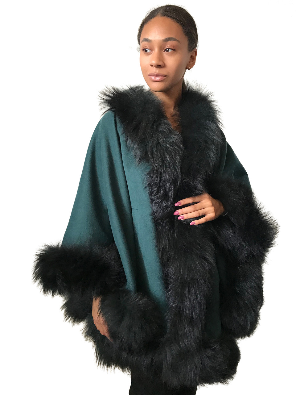 

Пончо Кейп Пальто RizhikOva 85 см Green One size RO-1762