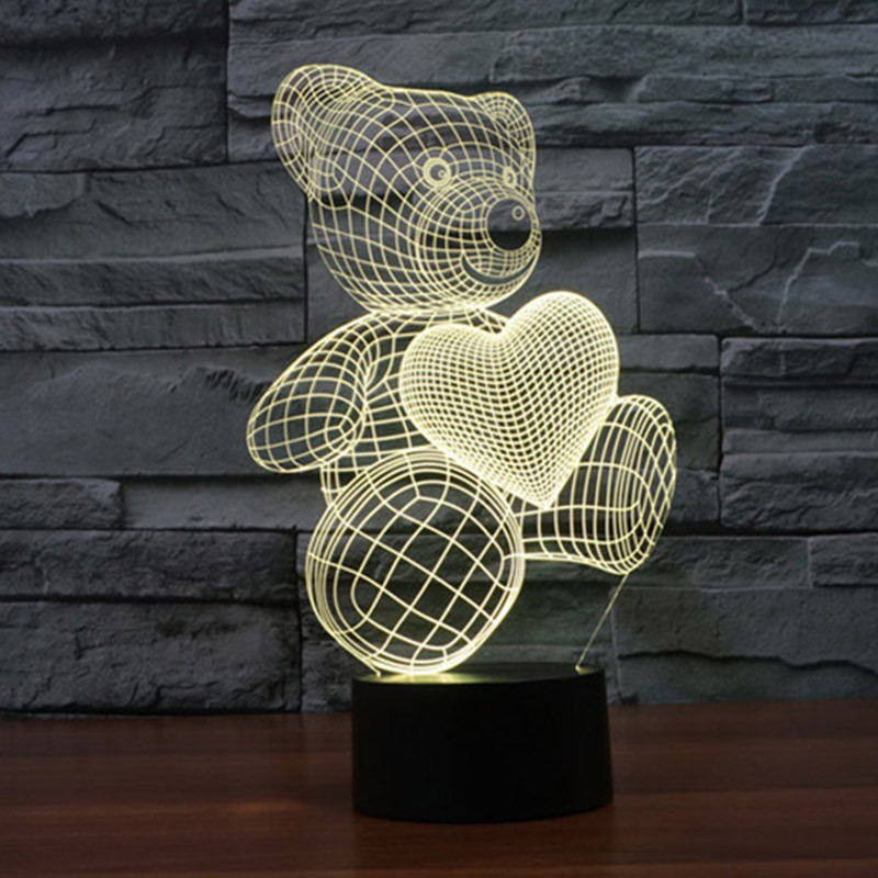 

3D-лампа ночник с пультом Lumen Bear