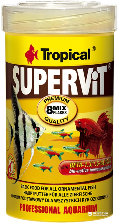 Корм Tropical SuperVit для аквариумных рыб в хлопьях 100 мл ...