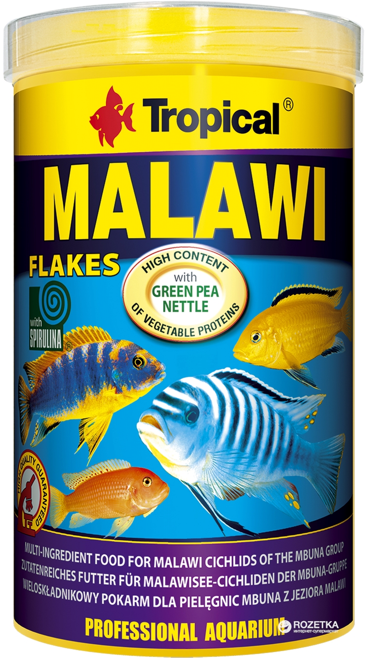

Корм Tropical Malawi для аквариумных рыб в хлопьях 1 л