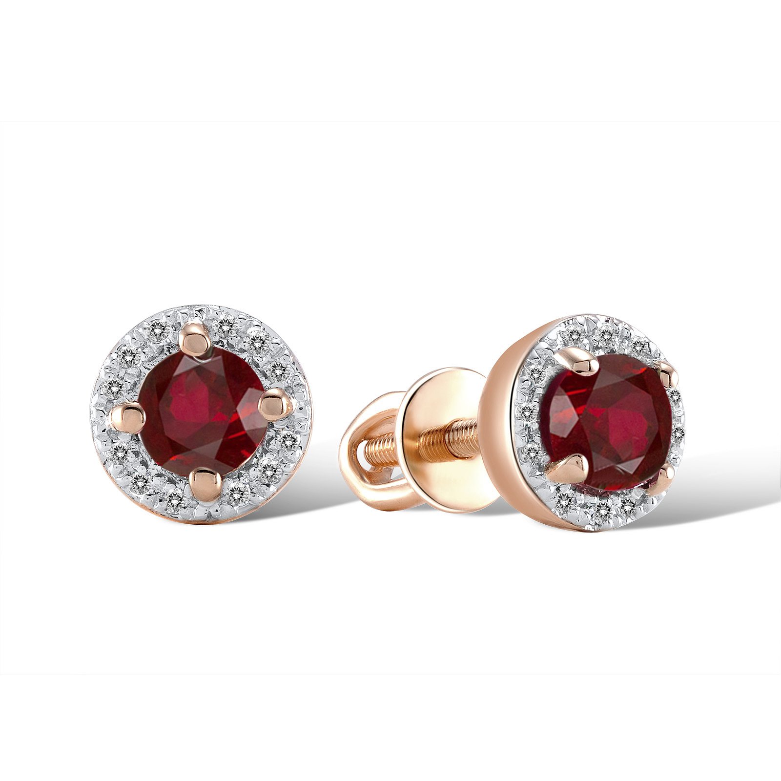 

Серьги из красного золота с бриллиантами и рубинами 562051