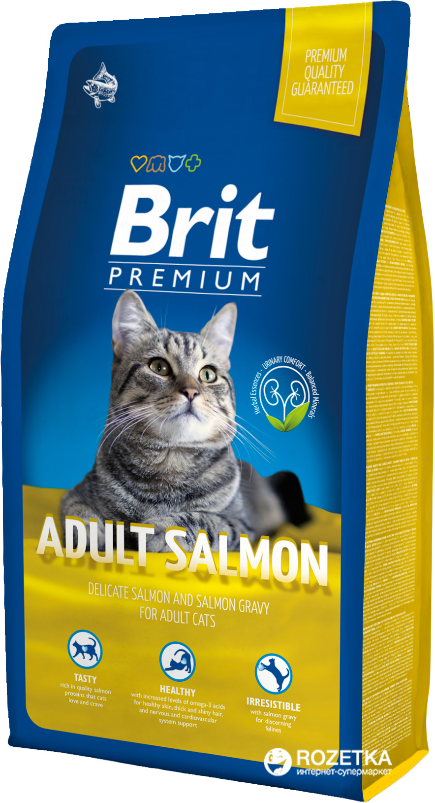 

Сухой корм для взрослых кошек с лососем Brit Premium Adult Salmon 8 кг