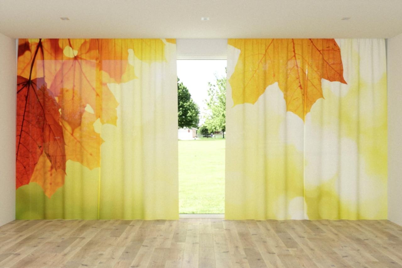 

Фотоштора Золотые листья