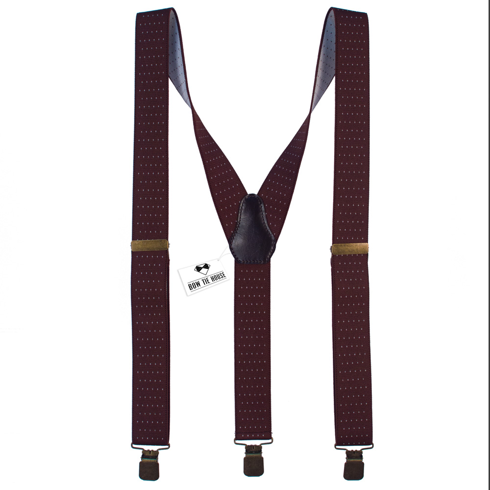 

Подтяжки Bow Tie House™ мужские галстучные коричневые в точечку 08137