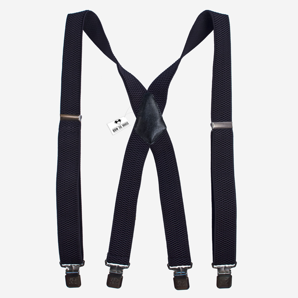 

Подтяжки Bow Tie House™ черные с классическими регуляторами длинные X4 cm 07912