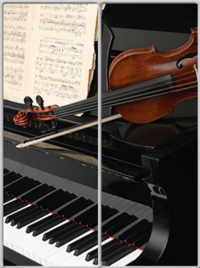 

Шкаф купе Luxe Studio Стандарт-1 Фотопечать Музыка-5 1200x2400x450 двухдверный