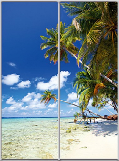 

Шкаф купе Luxe Studio Стандарт-1 Фотопечать Море 1900x2300x450 двухдверный