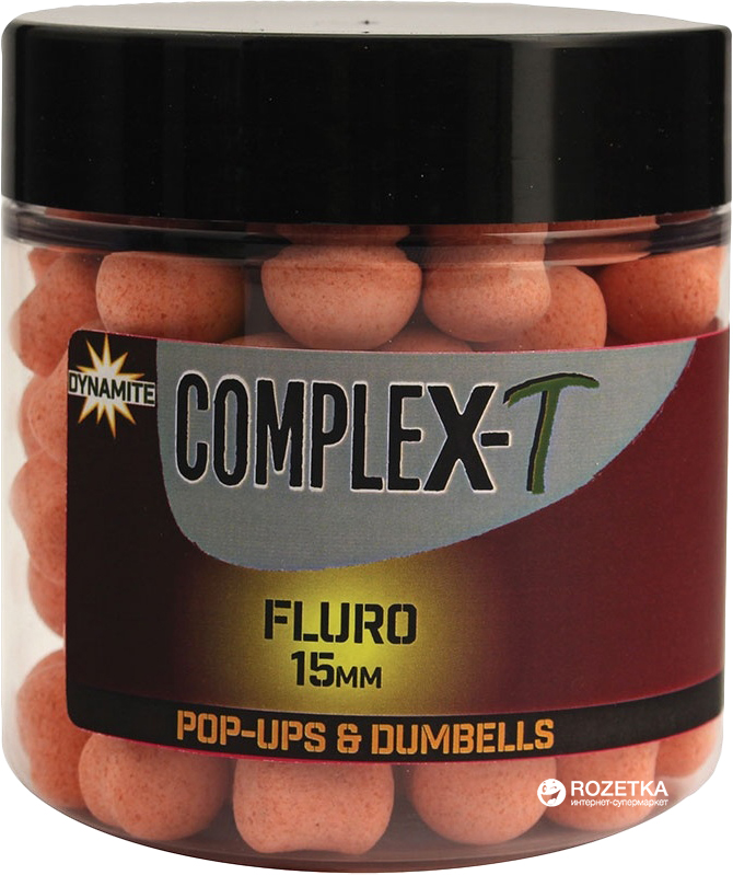 

Бойлы Dynamite Baits CompleX-T Fluoro Pop-Ups & Dumbells 15 мм 100 г (DY1098)