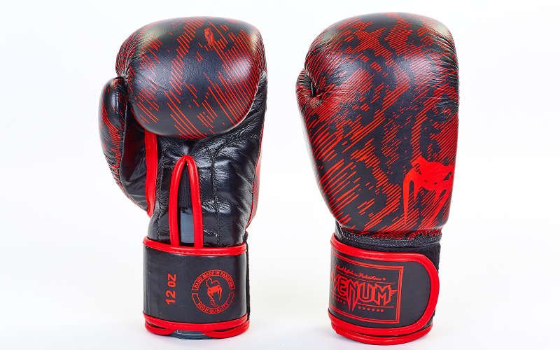 

Перчатки боксерские кожаные Venum Fusion VL-5796-R вес 10oz Красный