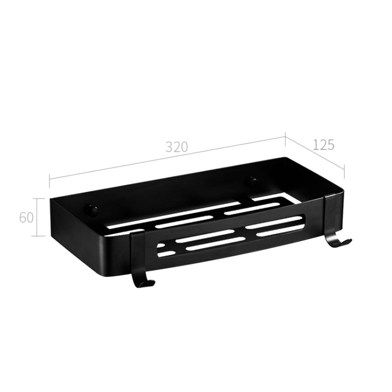 

Полка для ванной с крючками Art-Design RONDO черная 55043