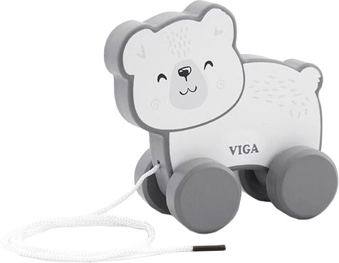 

Деревянная каталка Viga Toys PolarB Белый мишка (44001)