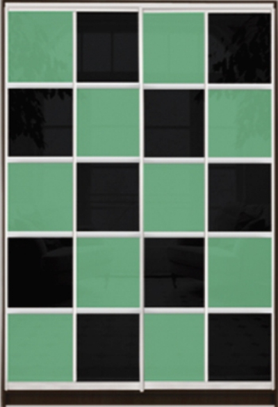 

Шкаф купе Luxe Studio Стандарт-1 Цветной комбинированный фасад-17 1800x2100x450 двухдверный