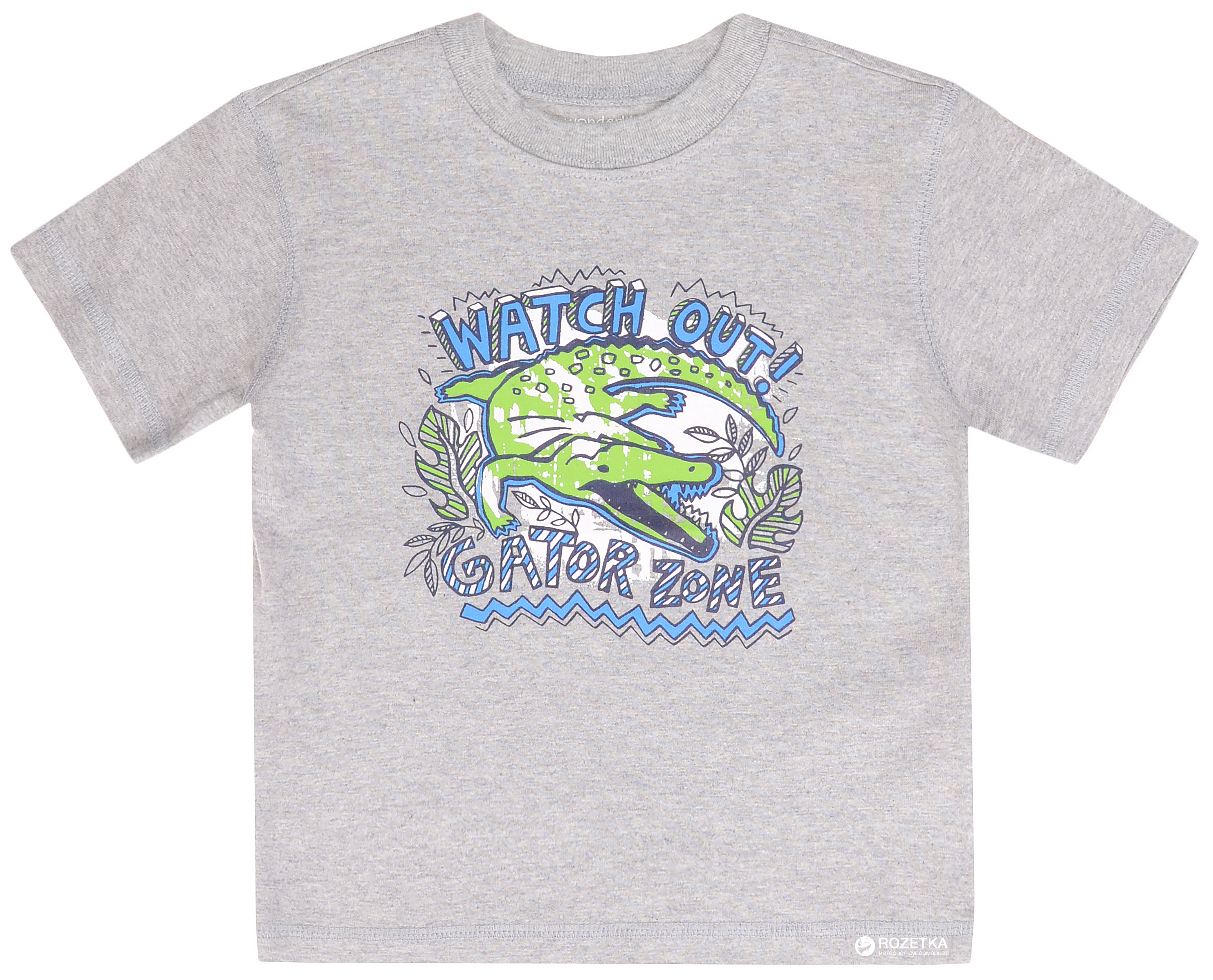 

Футболка WonderKids Крокодил 92-98 см Серая