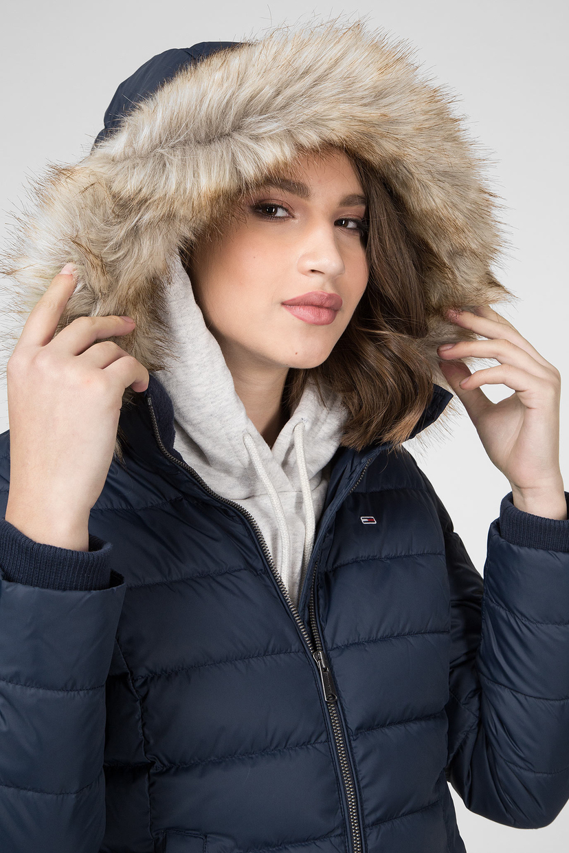 

Женский темно-синий пуховик TJW ESSENTIAL HOODED Tommy Hilfiger S DW0DW06774
