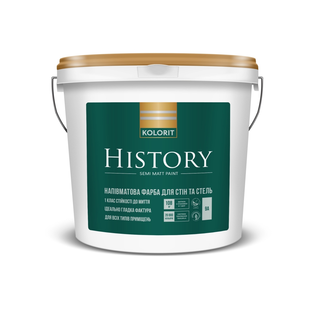 

Краска Kolorit History база А 4.5 литра