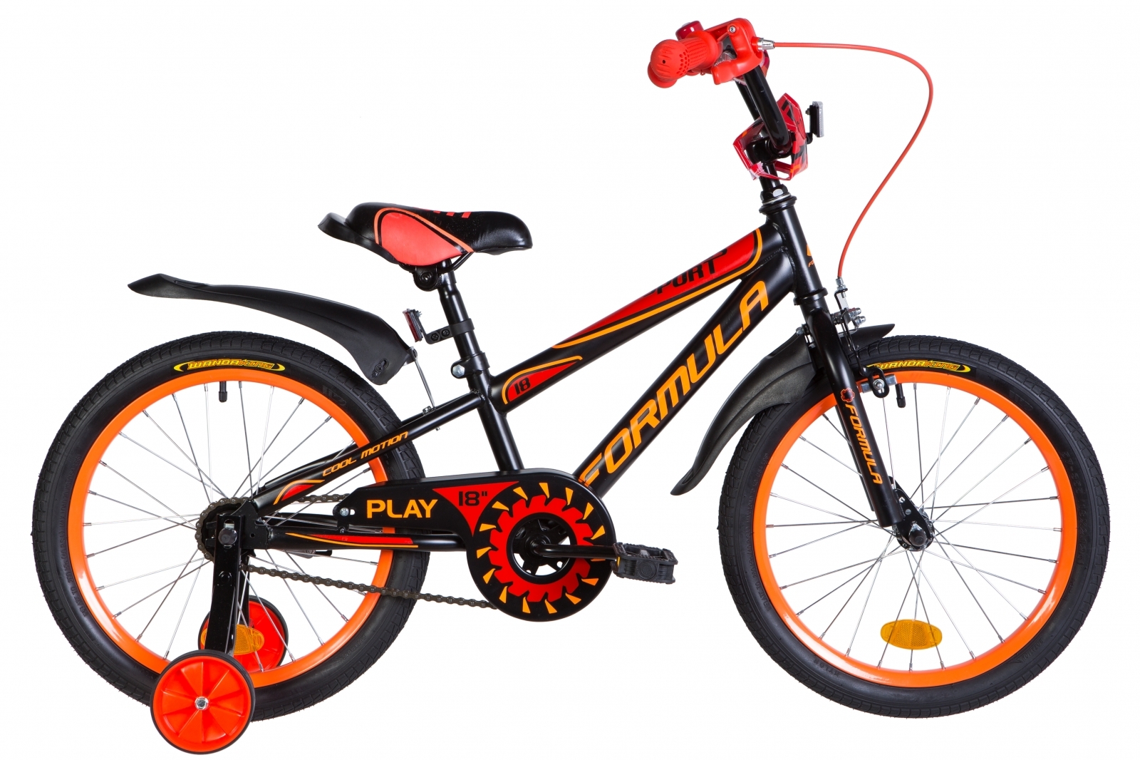 

Велосипед ST 18" Formula SPORT рама-9,5" с крылом Pl 2020 Черно-красный