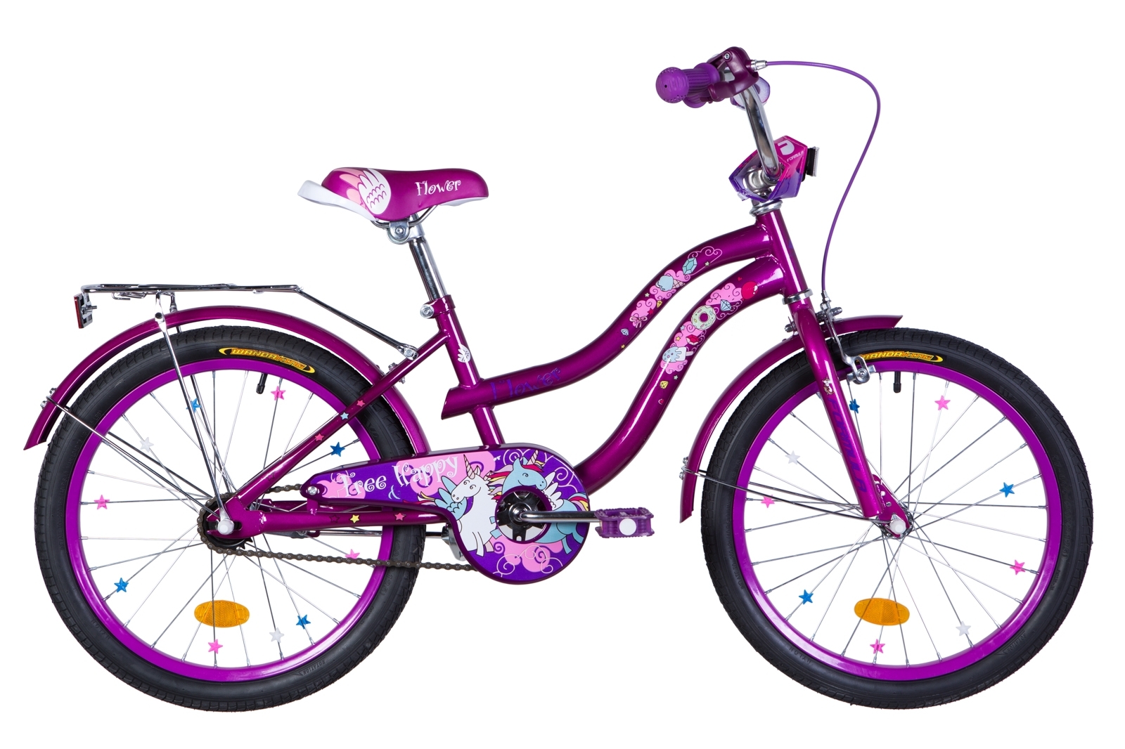 

Велосипед ST 20" Formula FLOWER рама-13" с багажником зад St, с крылом St 2020 Фиолетовый