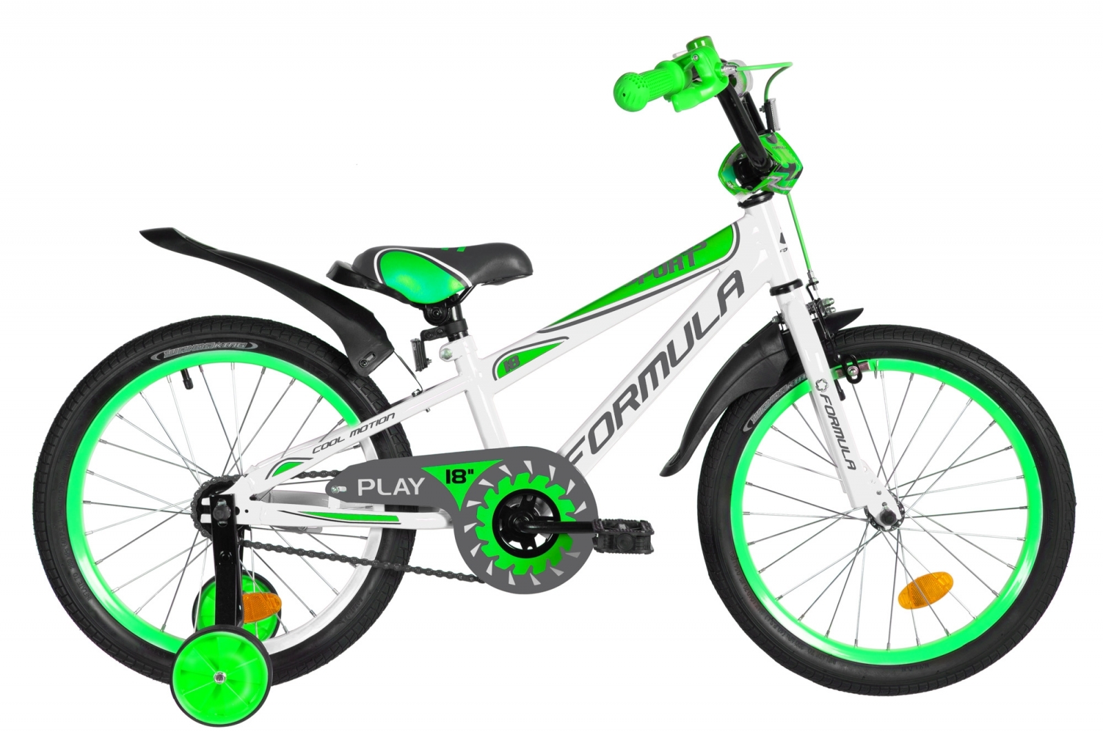 

Велосипед ST 18" Formula SPORT рама-9,5" с крылом Pl 2020 Бело-зеленый