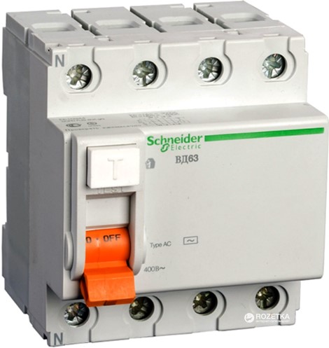 

Диференціальний автомат Schneider Electric 4 P 25 А 30 мА тип C