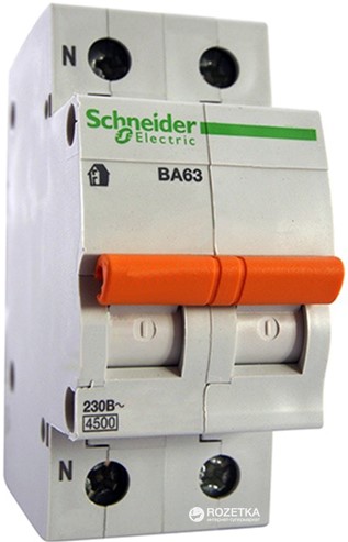 

Автоматичний вимикач Schneider Electric 1 Р+Н 25 А тип C 4.5 кА