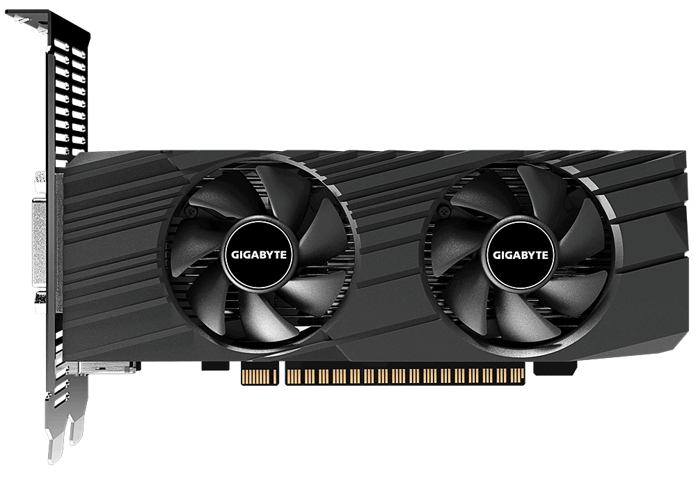 

Gigabyte PCI-Ex GeForce GTX 1650 OC Low Profile 4G 4GB GDDR5 (128bit) (1695/8002) (HDMI, DisplayPort, DVI) (GV-N1650OC-4GL)
