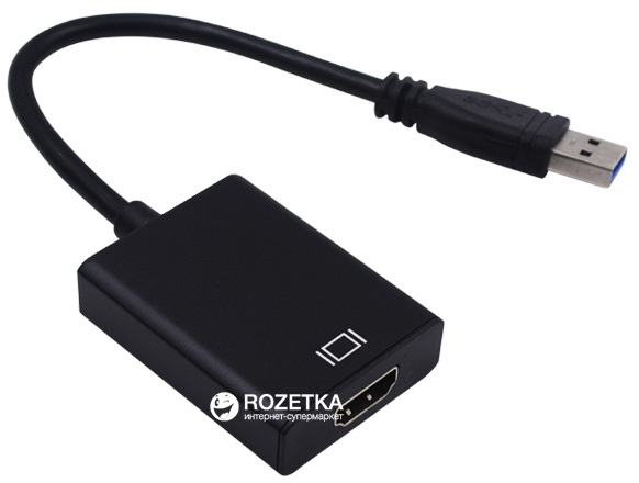 

Адаптер Value USB3.0 - HDMI M/F кабель 20 см