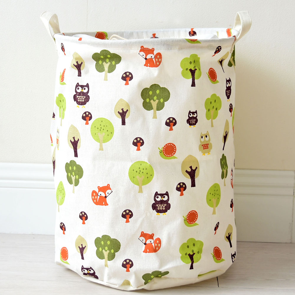 

Корзина для игрушек, белья, хранения на завязках Лес Berni Home Зеленый (39688)