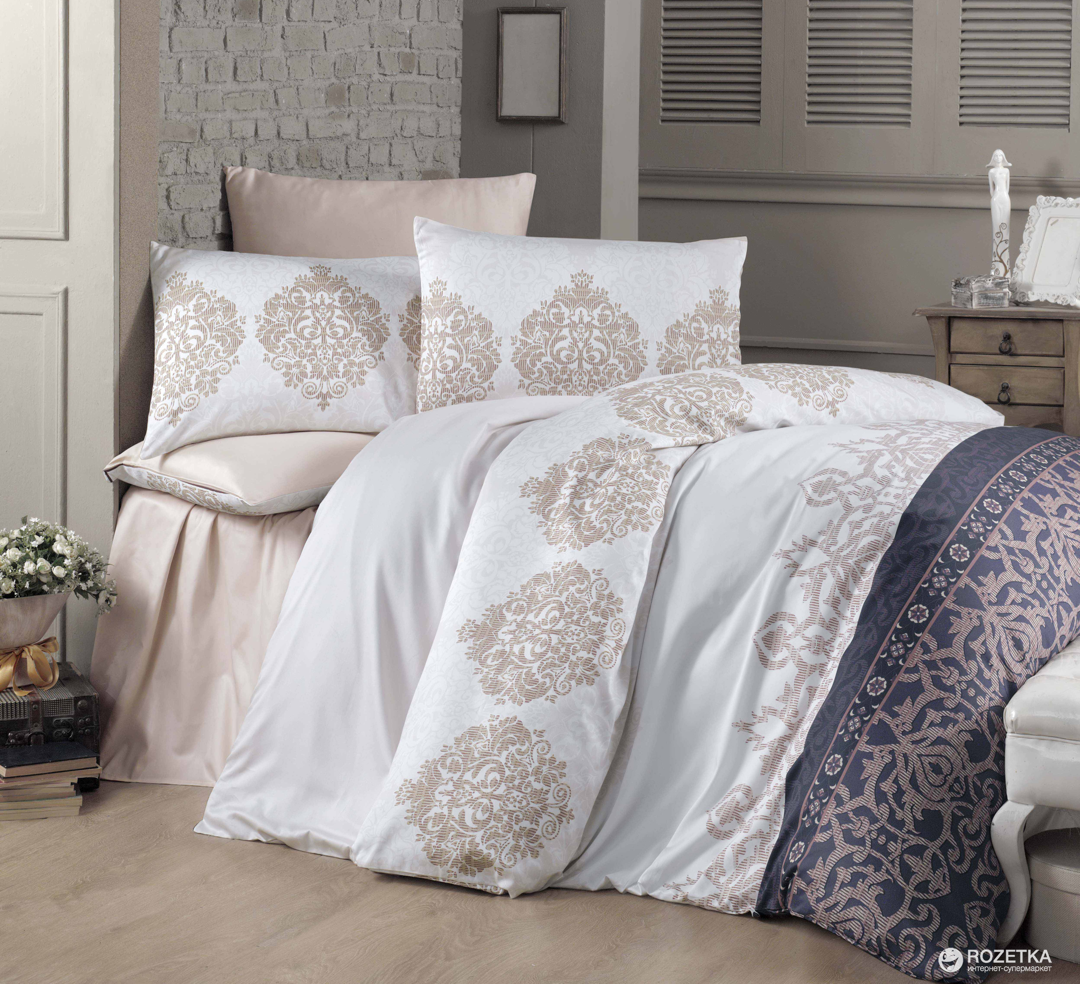 

Комплект постельного белья Victoria Sateen Asrin 200x220