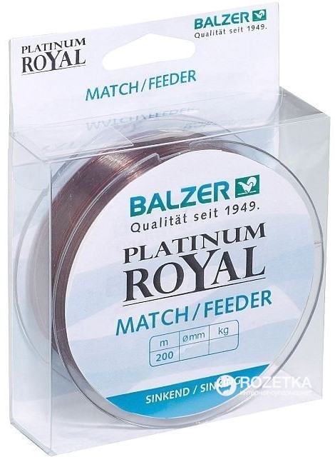 

Леска Balzer Platinum Royal Match/Feeder 200 м 0.20 мм 3.80 кг Темно-коричневая (12097 020)