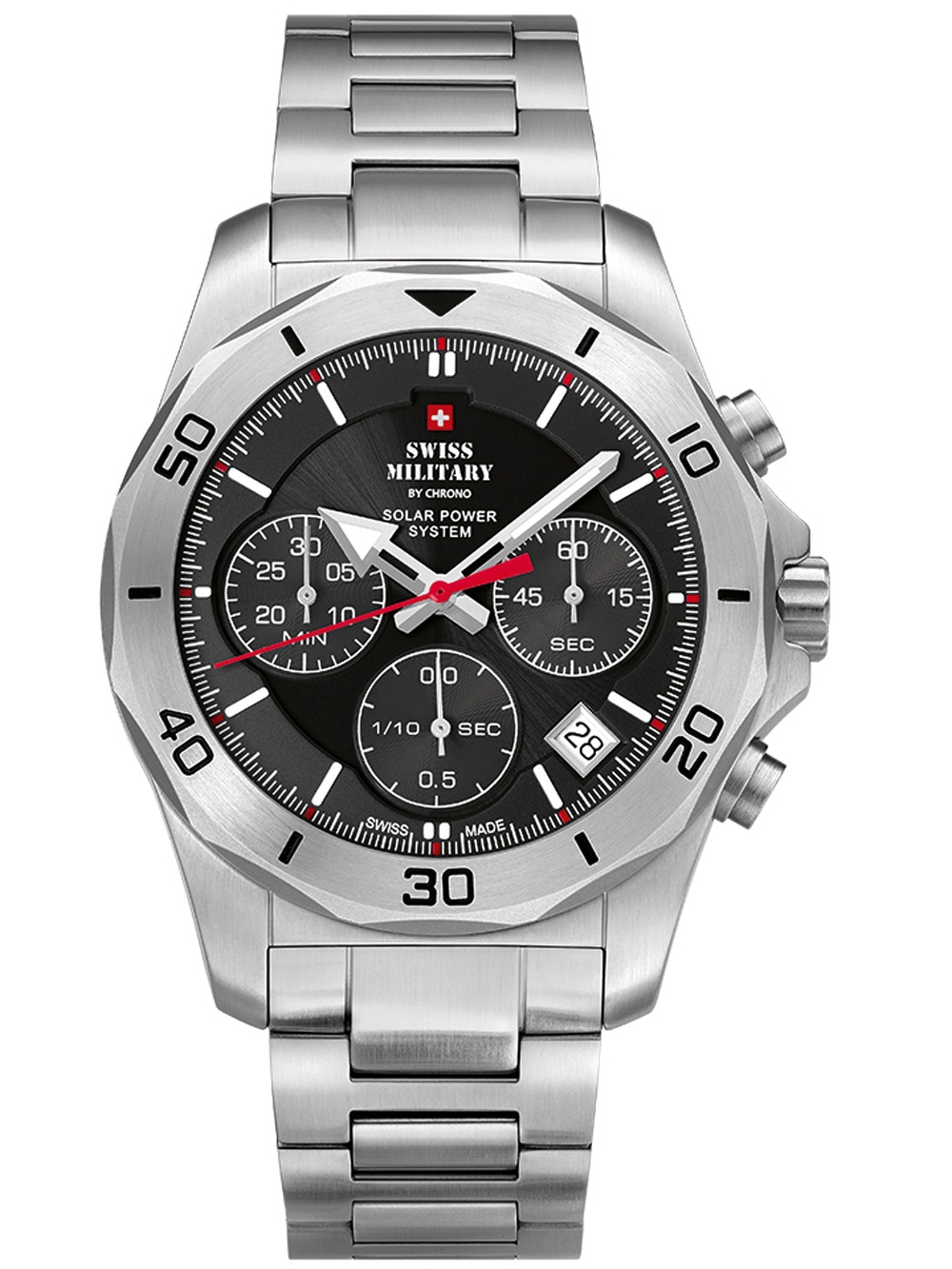 

Часы Swiss Military SMS34072.01 Solar Chronograph 44mm 10ATM