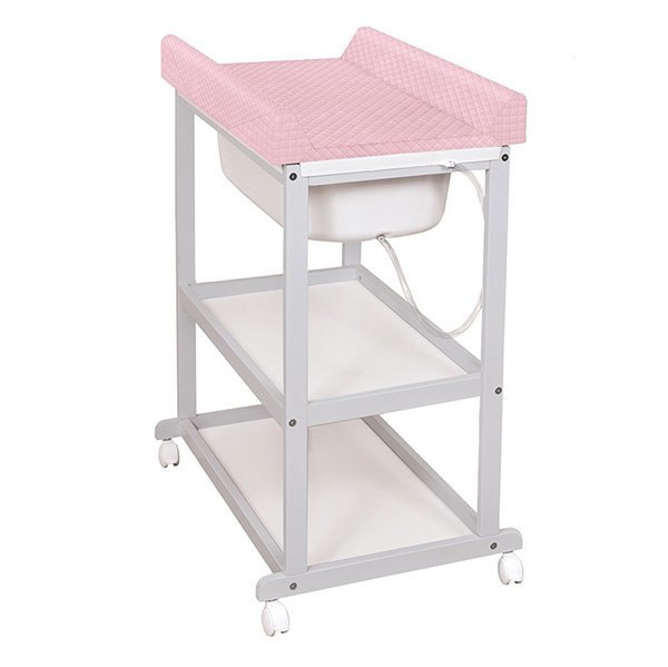 

Пеленальный столик Ceba Baby Laura с матрасиком Сaro розовый (W-650-079-137)