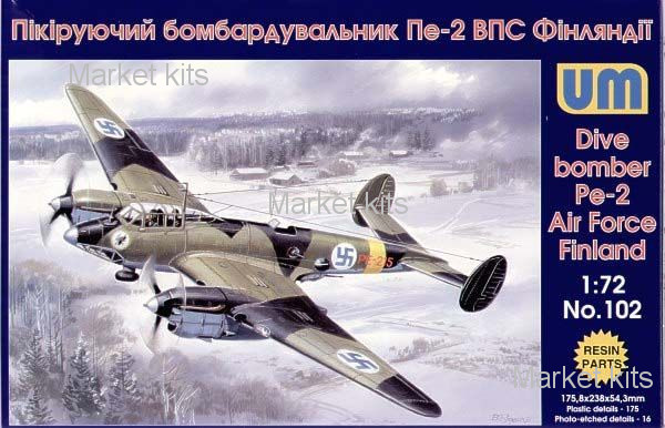 

UM102 Pe-2 Air Force Finland dive bomber 1:72 UNIMODELS (UM102)