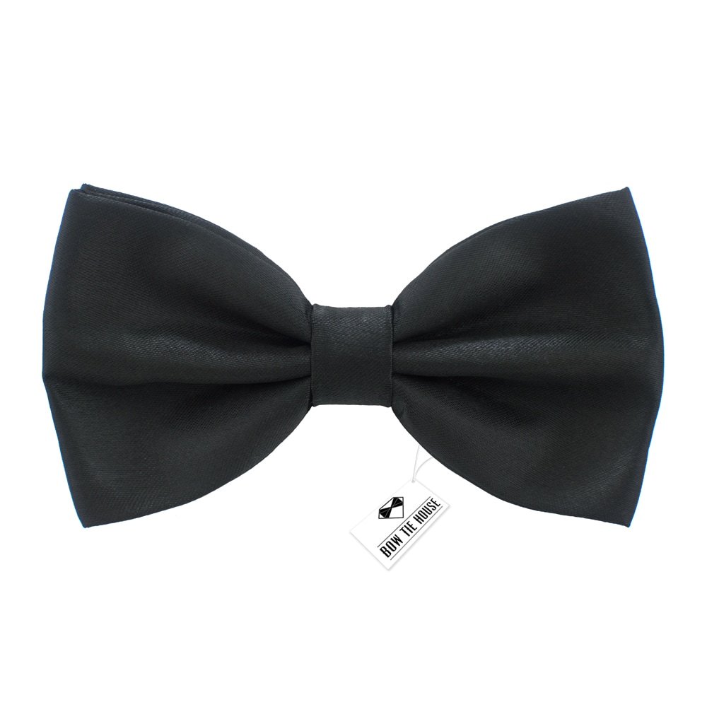

Бабочка Bow Tie House большая атласная черного цвета 09565L