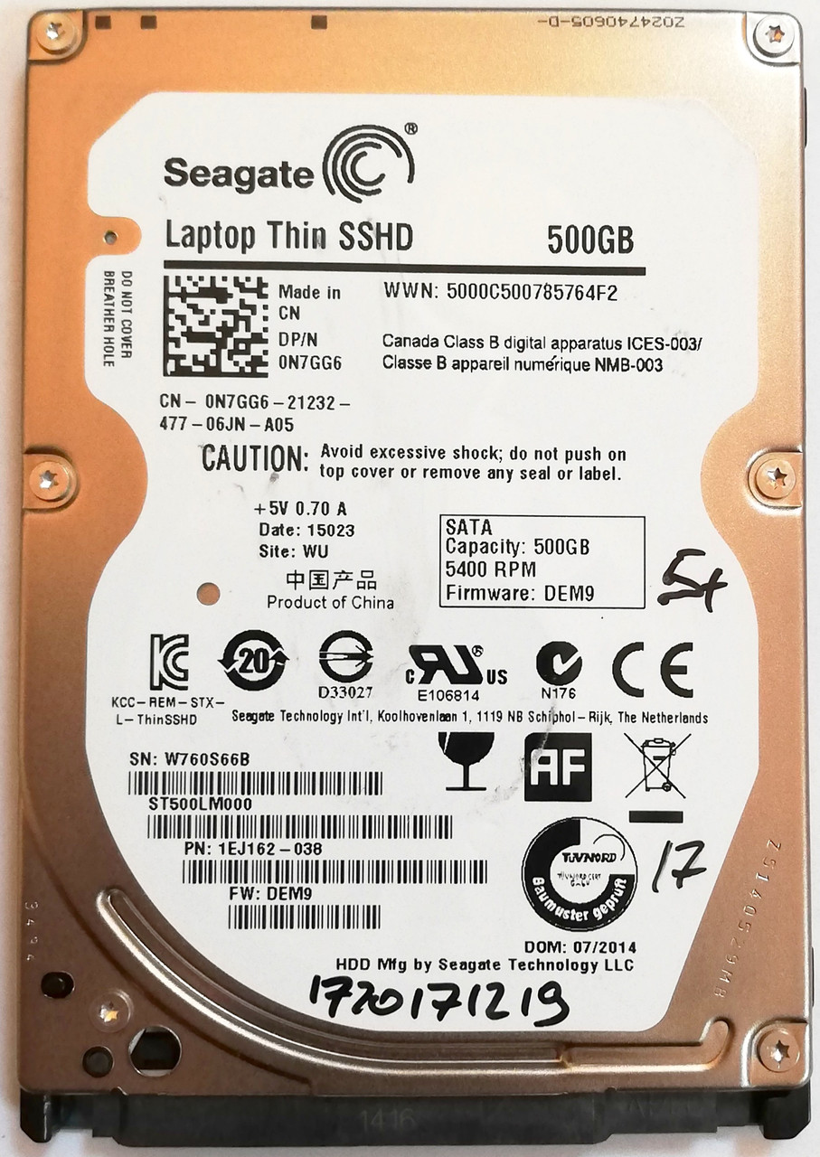 Жорсткий диск для ноутбука SSHD Seagate Momentus Thin 500GB 2.5 ...