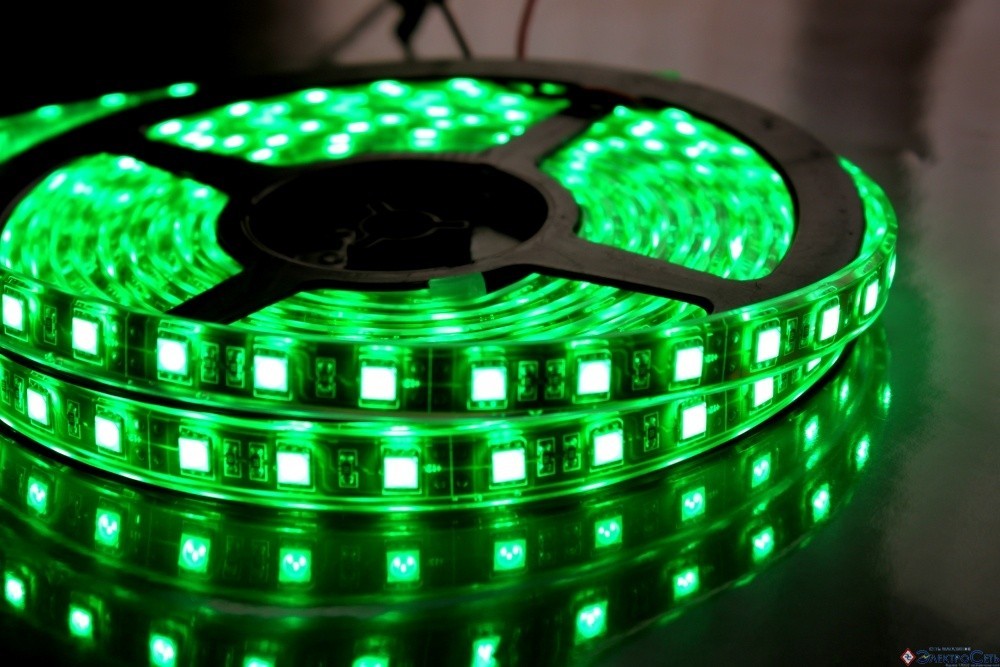 

Светодиодная лента Led 3528 Green 60 12V интерьерная