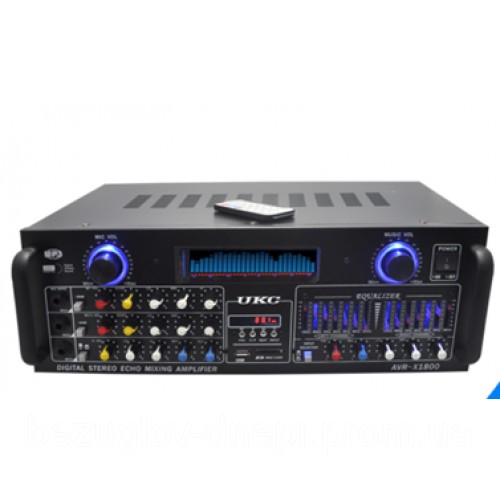 

Усилитель AMP AV 1800 звуковой с пультом управления