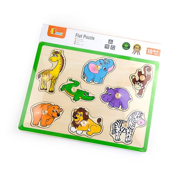 

Пазл-вкладыш Дикие животные Viga Toys 22х30х1 см Разноцветный 000013333