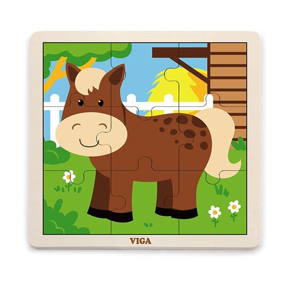 

Пазл Лошадь Viga Toys 22,5х22,5х1 см Разноцветный 000013298