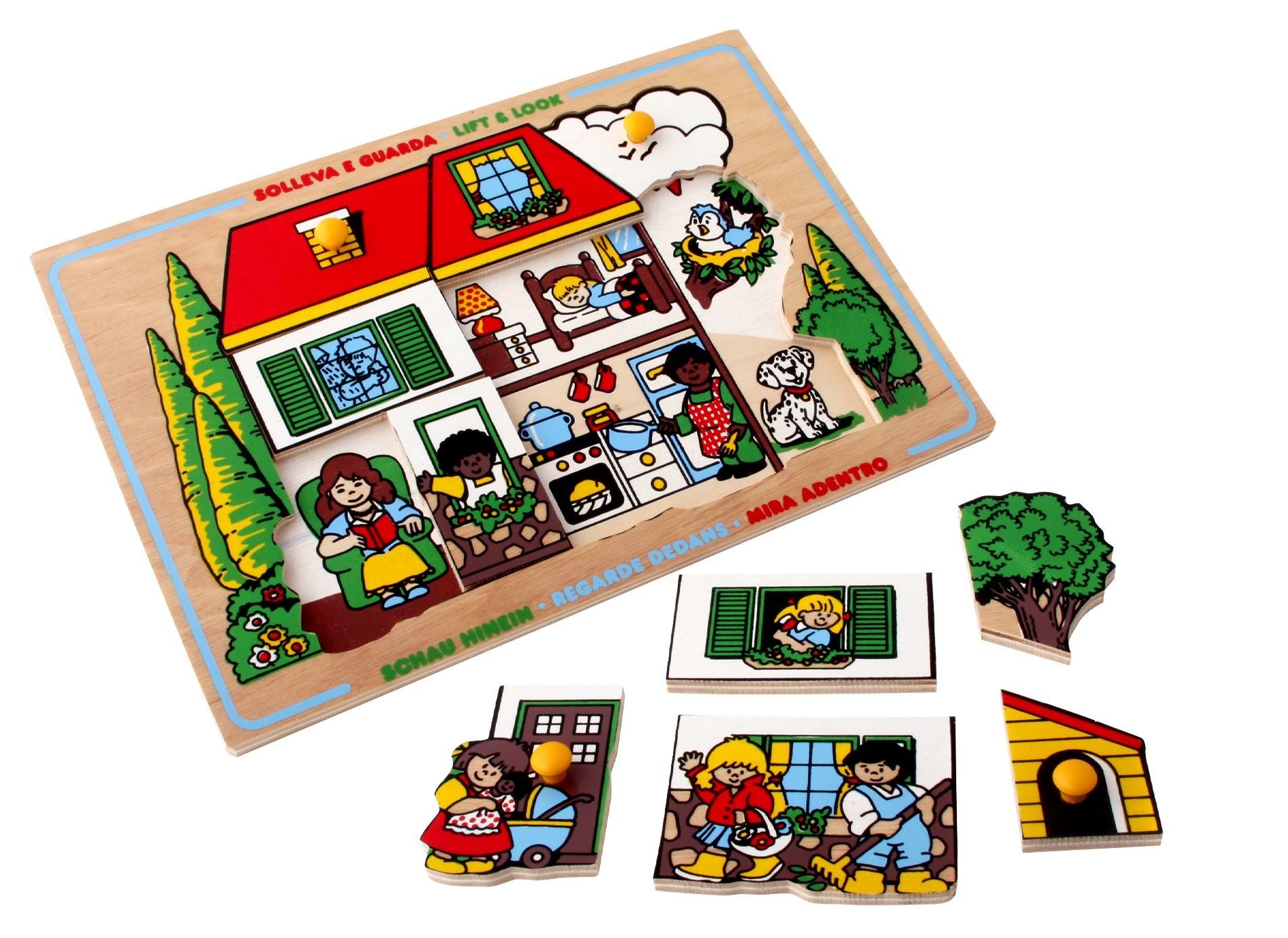 

Мозаика Большой дом 10 деталей Lam Toys 29х20х0,9 см Разноцветный 000014309
