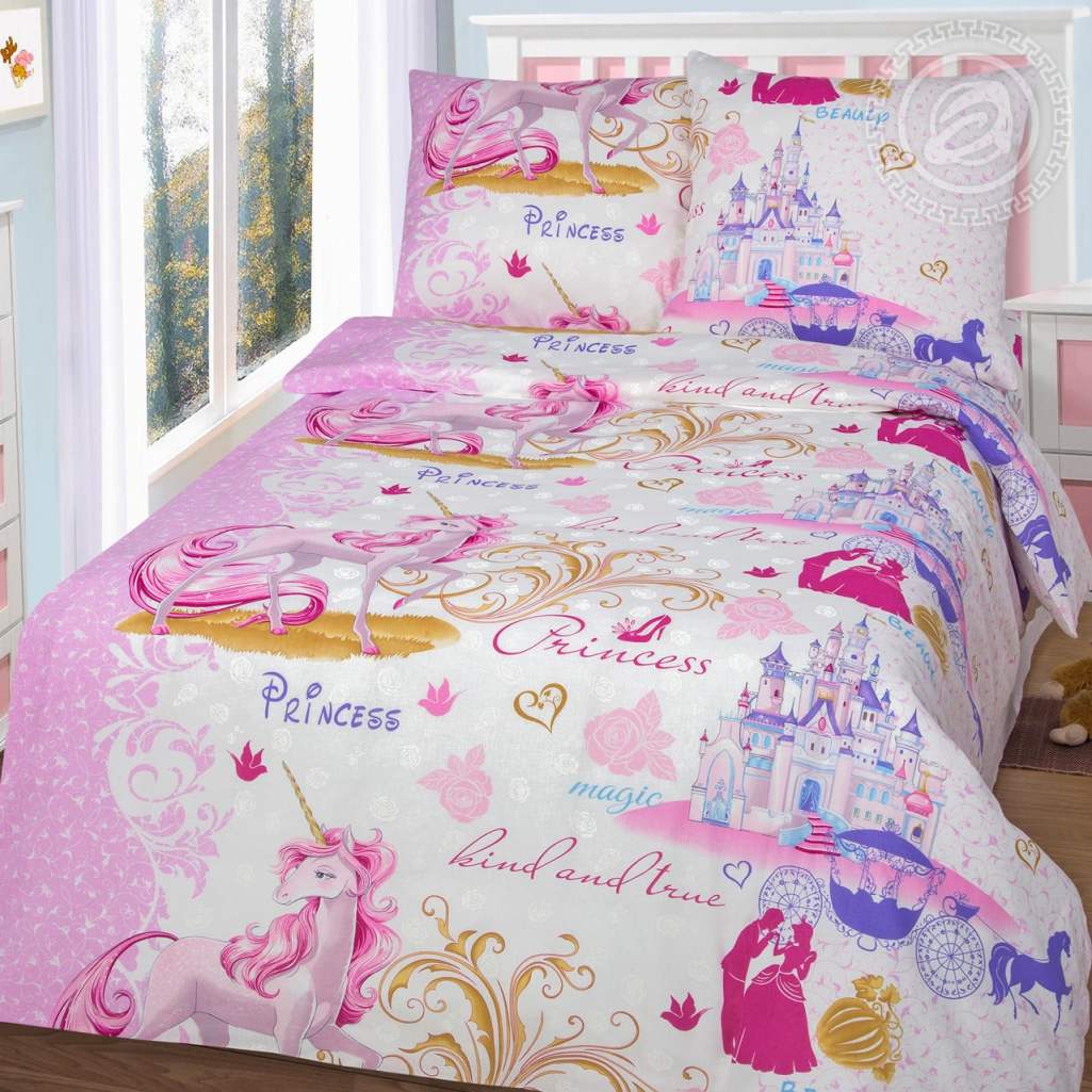 

Постельное белье для девочек CottonTwill 150х220 см Розовый 000013914